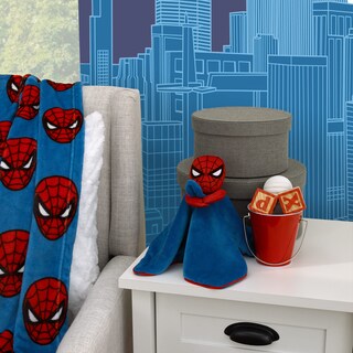 Foto 4 | Manta De Seguridad Para Bebé Disney Marvel Spiderman Azul/roja - Venta Internacional.