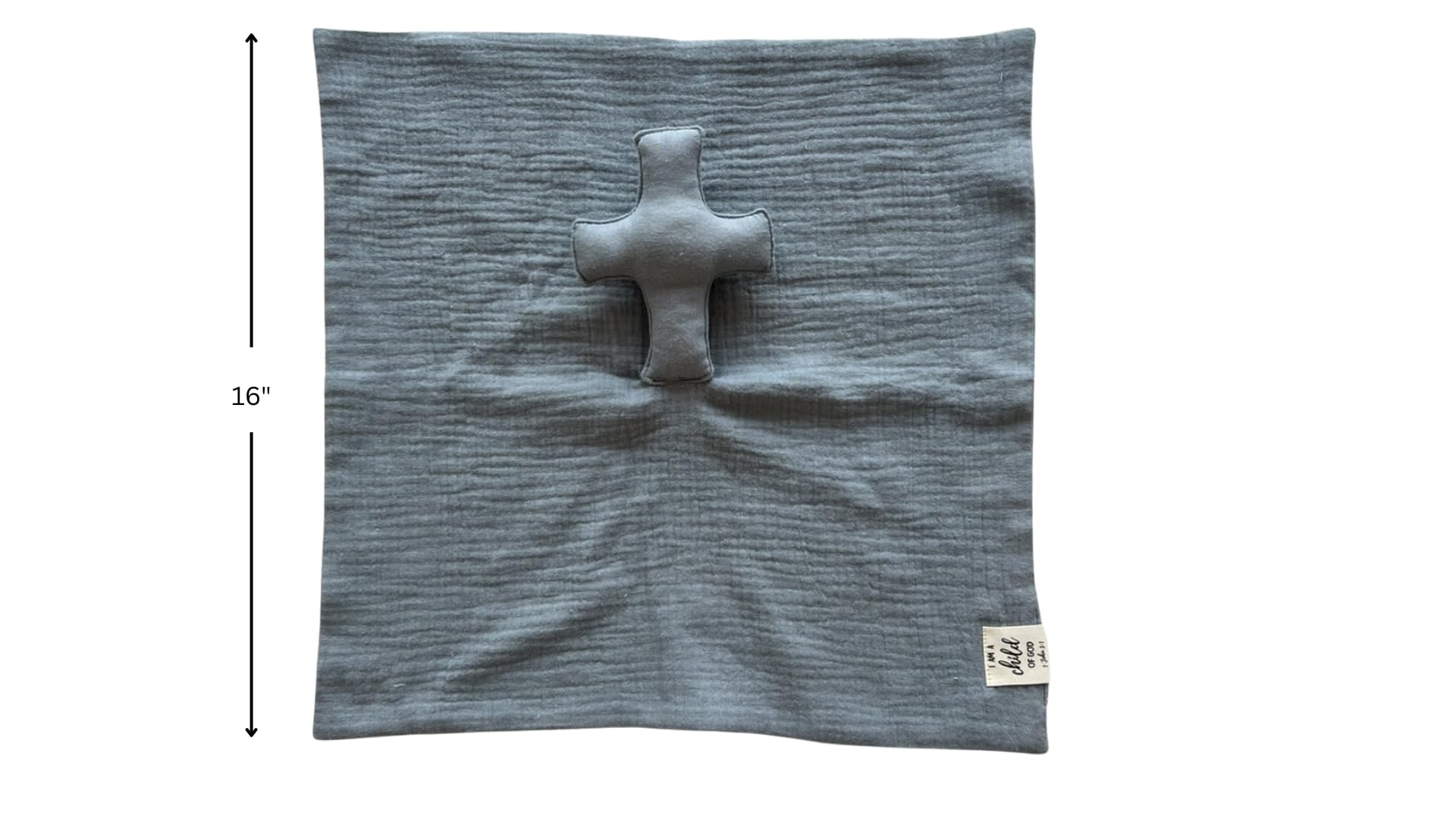 Foto 3 pulgar | Manta De Seguridad Cross Lovey Blessing Christian Baby Blue - Venta Internacional.
