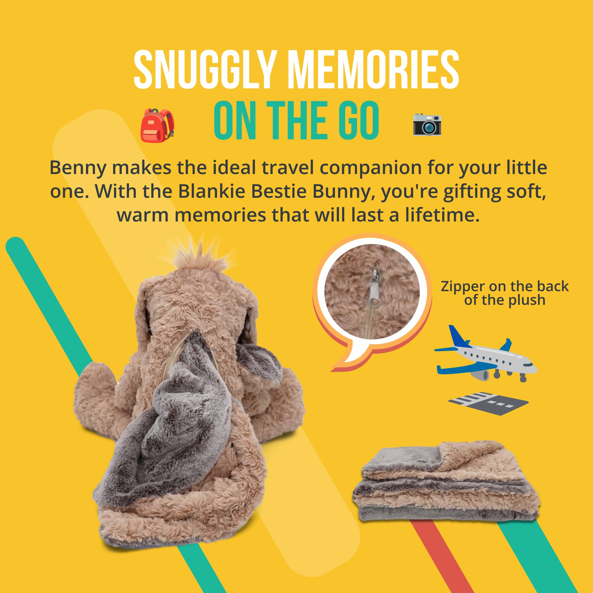 Foto 4 pulgar | Manta De Peluche Plushible Bridging Miles Benny Bunny - Venta Internacional.