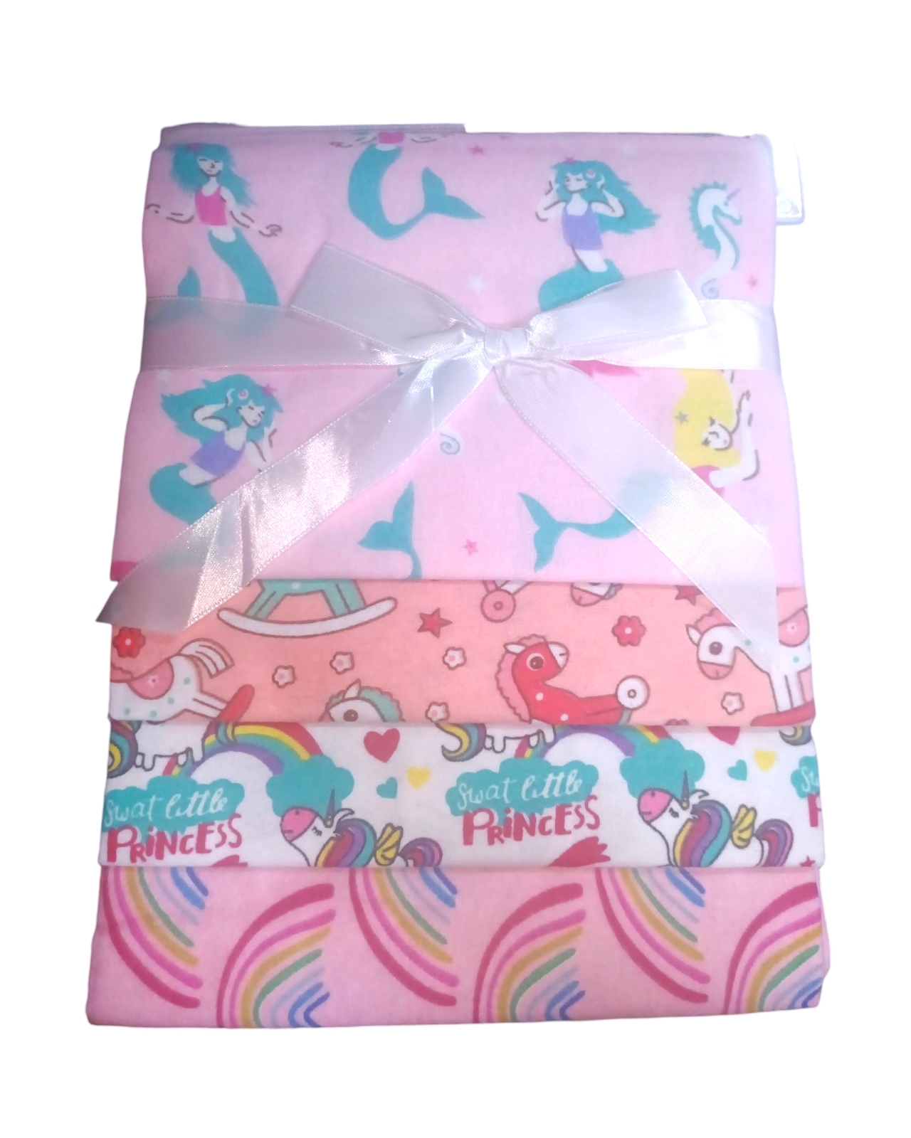 Foto 2 pulgar | Juego De 4 Sábanas Para Niña De Diferentes Diseños, De Algodón 100%.