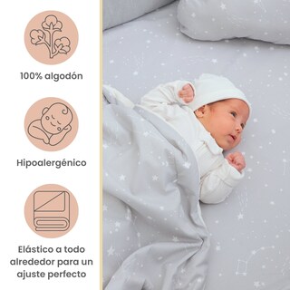 Foto 2 | Set 2 Sábanas De Cajón Nap Baby Para Colecho 70x100cm - Constelaciones