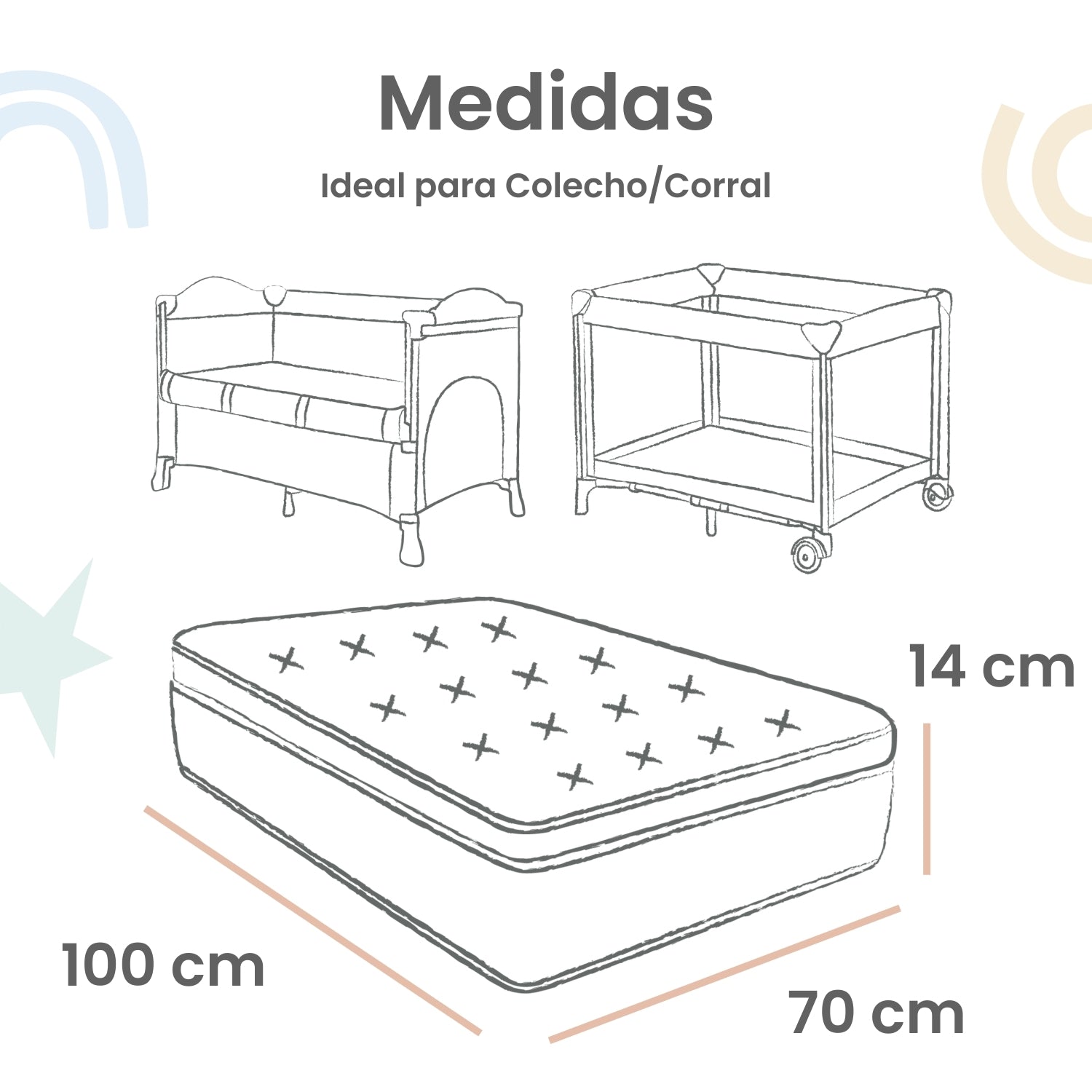 Foto 6 pulgar | Set 2 Sábanas De Cajón Nap Baby Para Colecho 70x100cm - Constelaciones