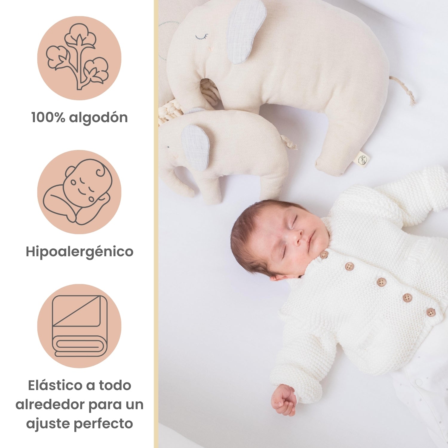 Foto 3 pulgar | Set 2 Sábanas De Cajón Nap Baby Para Colecho 70x100cm - Blanco