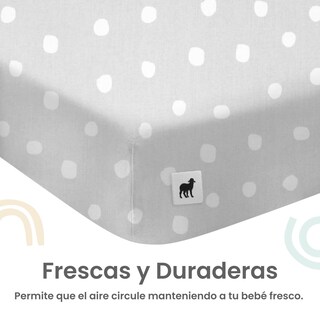 Foto 4 | Set 2 Sábanas De Cajón Nap Baby Para Cuna 70x130cm - Lunares