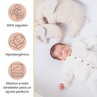 Foto 2 | Set 2 Sábanas De Cajón Nap Baby Para Cuna 70x130cm - Blanco