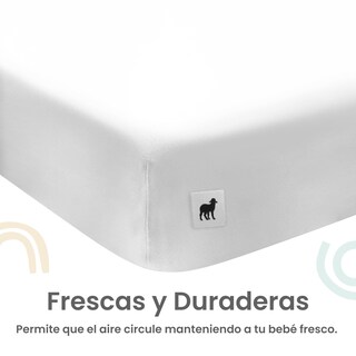 Foto 4 | Set 2 Sábanas De Cajón Nap Baby Para Cuna 70x130cm - Blanco