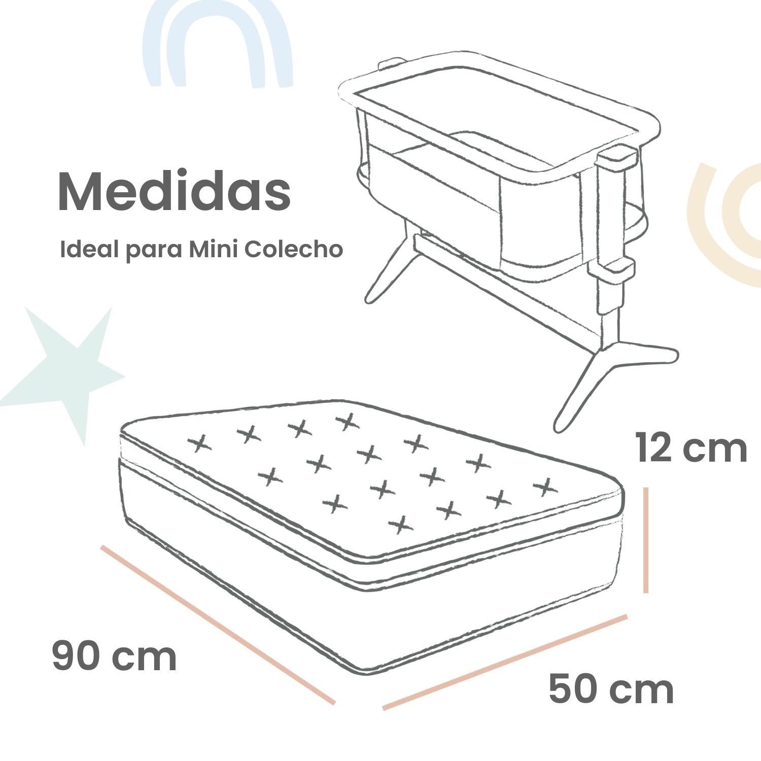 Foto 6 pulgar | Set 2 Sábanas De Cajón Nap Baby Para Mini Colecho 50x90cm - Blanco