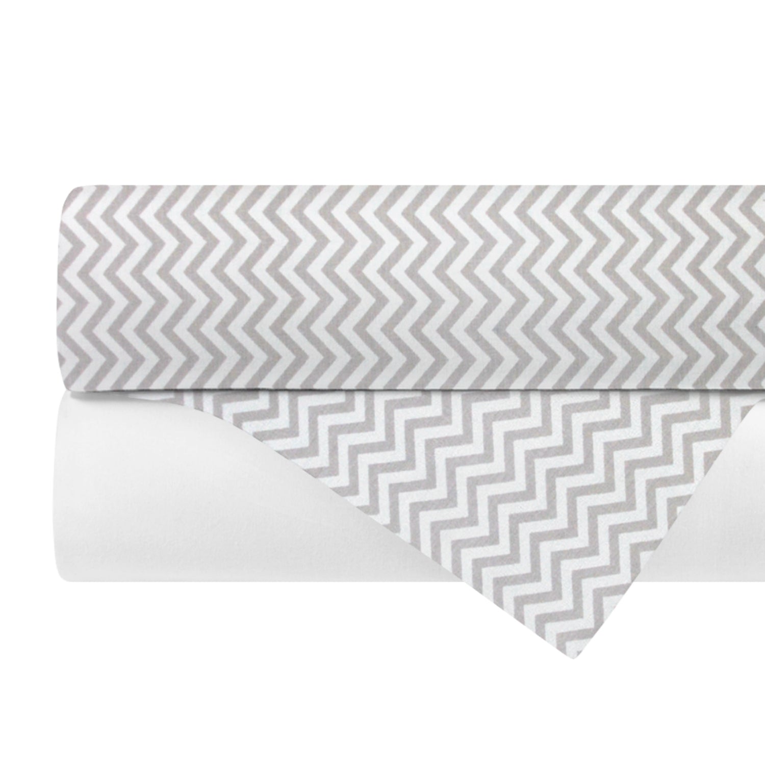 Set 2 Sábanas De Cajón Nap Baby Para Mini Colecho 50x90cm - Chevron Gris