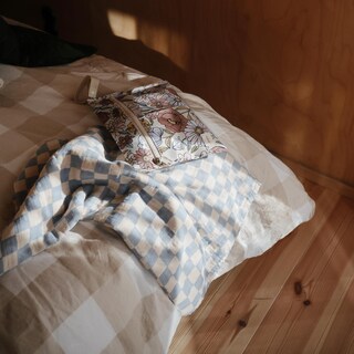 Foto 5 | Manta De Muselina Para Bebés Mushie Olive Check, 100% Algodón Orgánico - Venta Internacional.