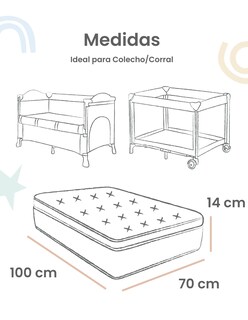 Foto 6 | Juego De Sábanas 3 Pzas Nap Baby Para Colecho 70x100cm - Blanco
