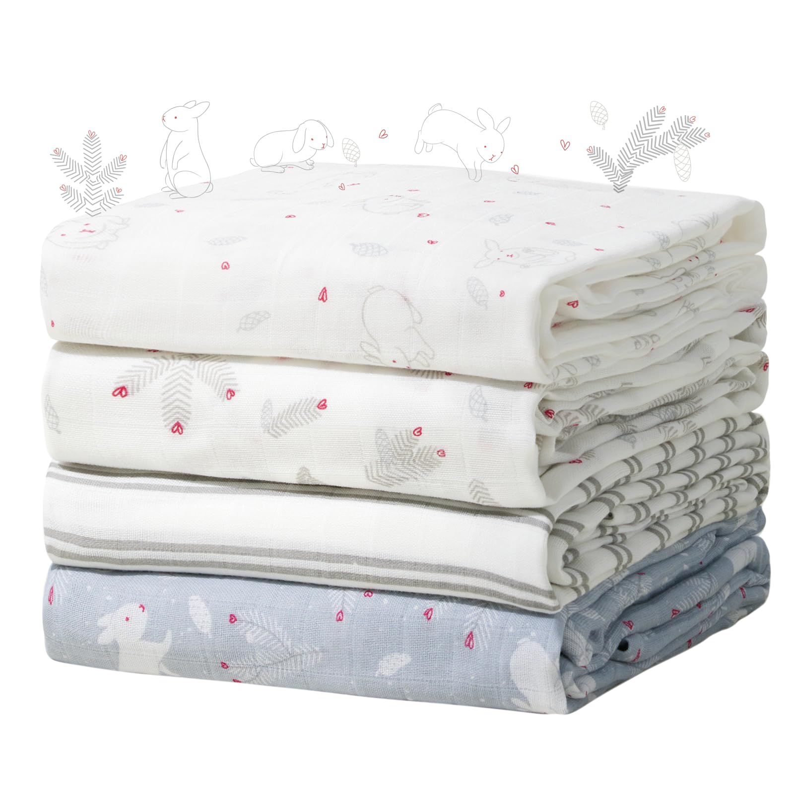Foto 1 | Manta Para Pañales Momcozy, Muselina Ultrasuave, 120 X 120 Cm, Sugar Bo - Venta Internacional.