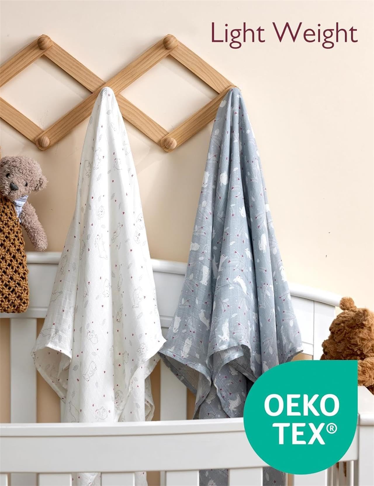 Foto 7 | Manta Para Pañales Momcozy, Muselina Ultrasuave, 120 X 120 Cm, Sugar Bo - Venta Internacional.