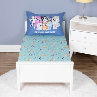 Foto 1 | Juego De Sábanas Bluey Para Cama O Cuna Para Niños Pequeños, Color Verde - Venta Internacional.