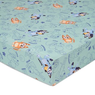Foto 3 | Juego De Sábanas Bluey Para Cama O Cuna Para Niños Pequeños, Color Verde - Venta Internacional.