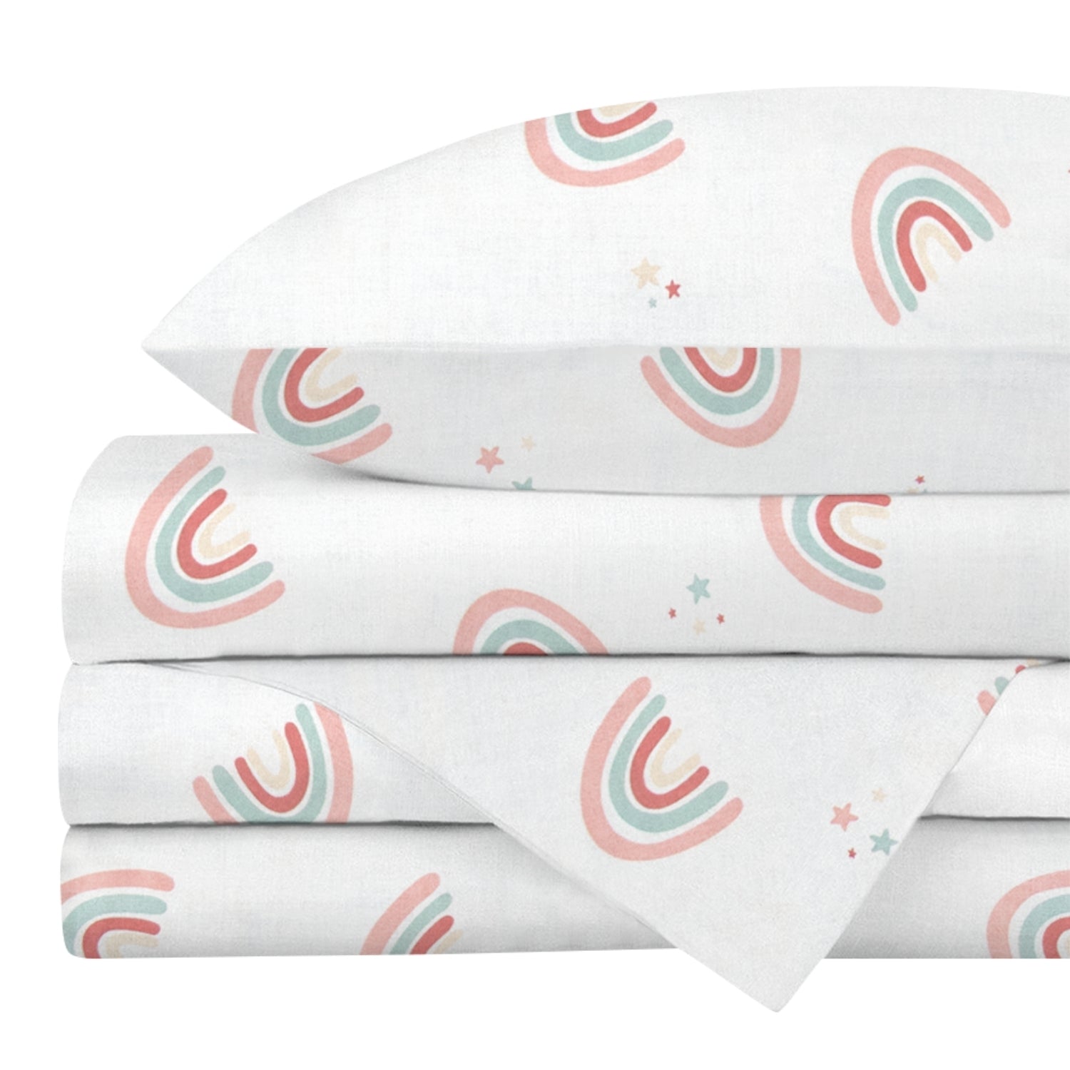 Juego De Sábanas 3 Pzas Nap Baby Para Colecho 70x100cm - Arcoiris Love