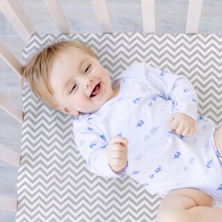 Foto 6 | Juego De Sábanas 3 Pzas Nap Baby Para Colecho/corral 74x110cm - Chevron Gris