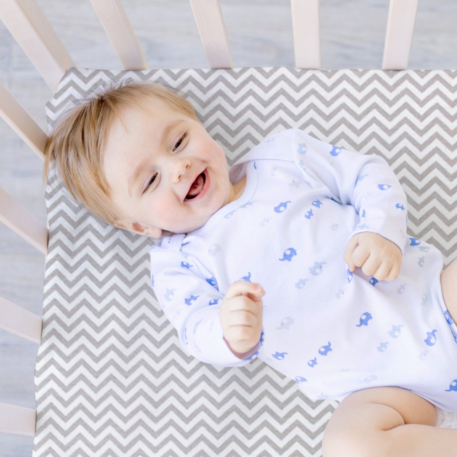 Foto 7 pulgar | Juego De Sábanas 3 Pzas Nap Baby Para Cama Cuna 95x140cm - Chevron Gris