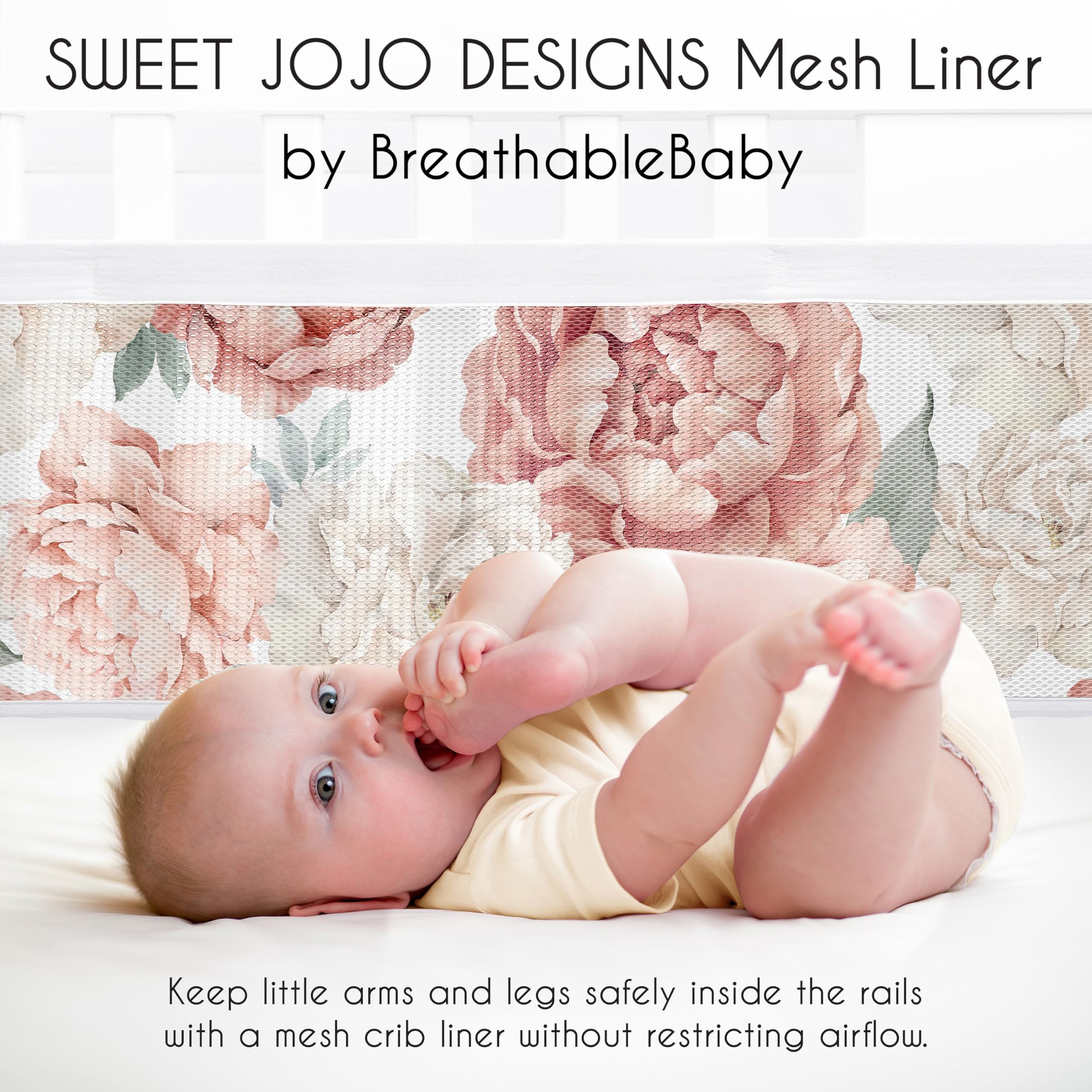 Foto 4 pulgar | Forro De Malla Para Cuna Sweet Jojo Designs + Breathablebaby - Venta Internacional.