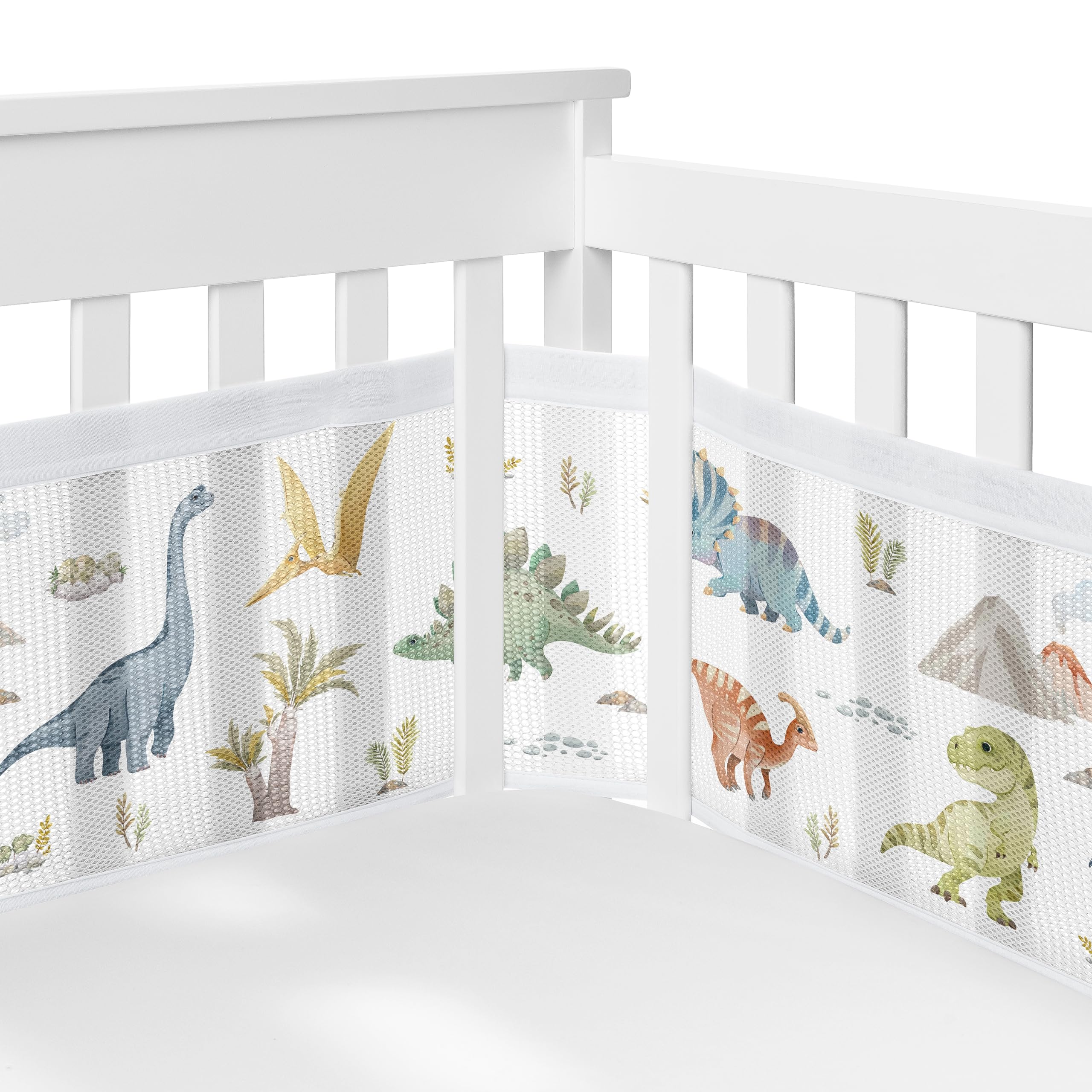 Foto 2 pulgar | Forro De Cuna Sweet Jojo Designs Breathablebaby Watercolor Dino - Venta Internacional.