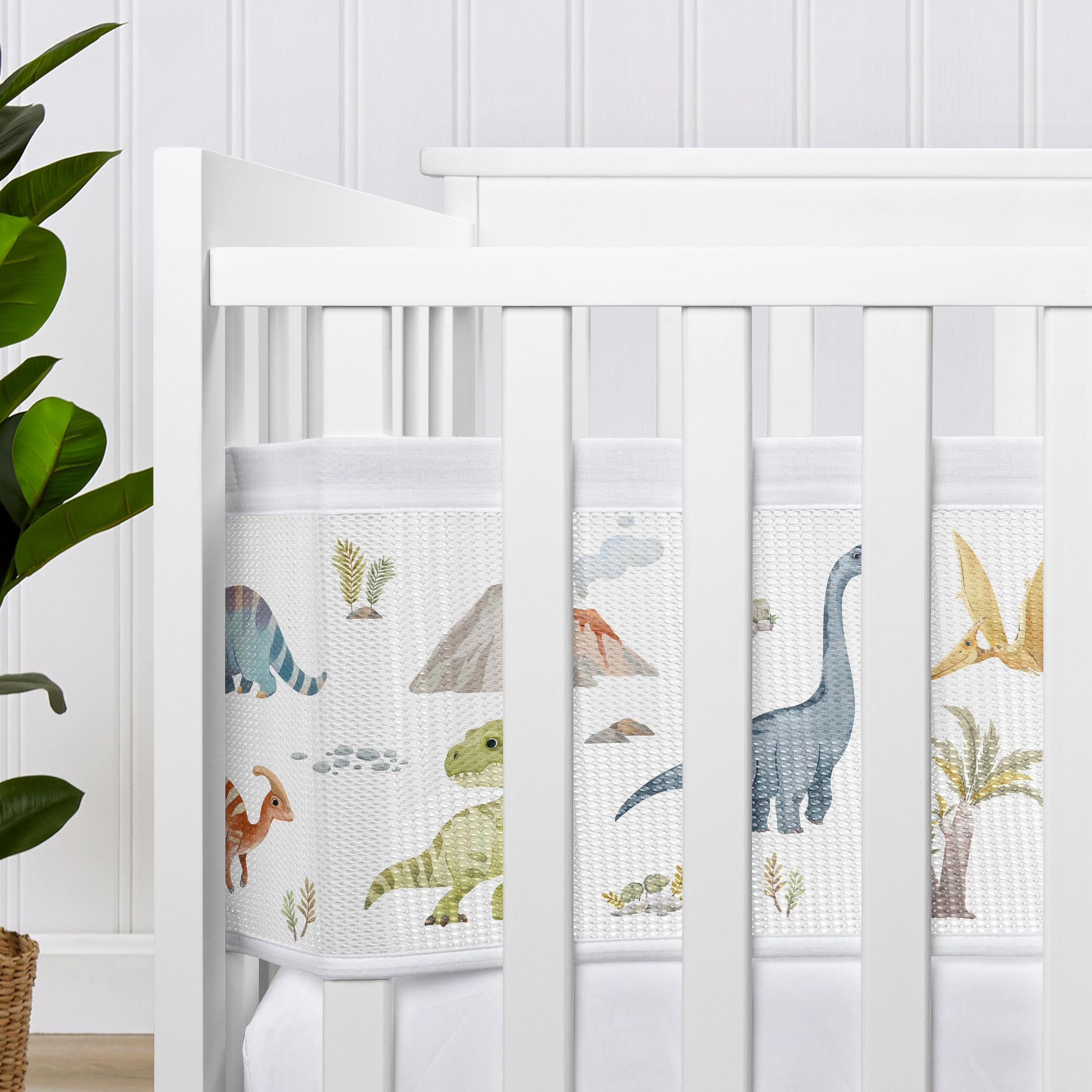 Foto 4 | Forro De Cuna Sweet Jojo Designs Breathablebaby Watercolor Dino - Venta Internacional.