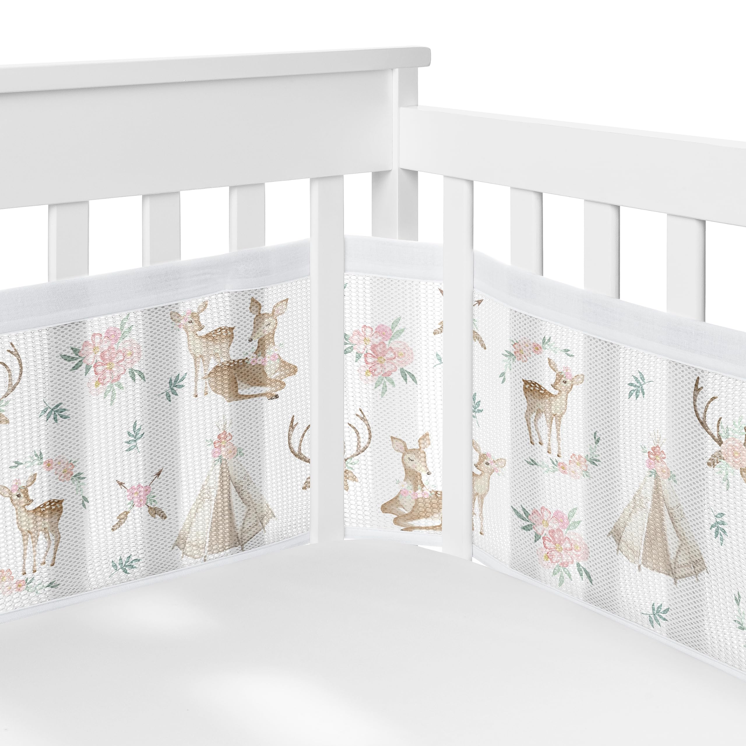 Foto 1 | Forro De Cuna Sweet Jojo Designs, Transpirable, Para Bebés De Woodland Deer - Venta Internacional.