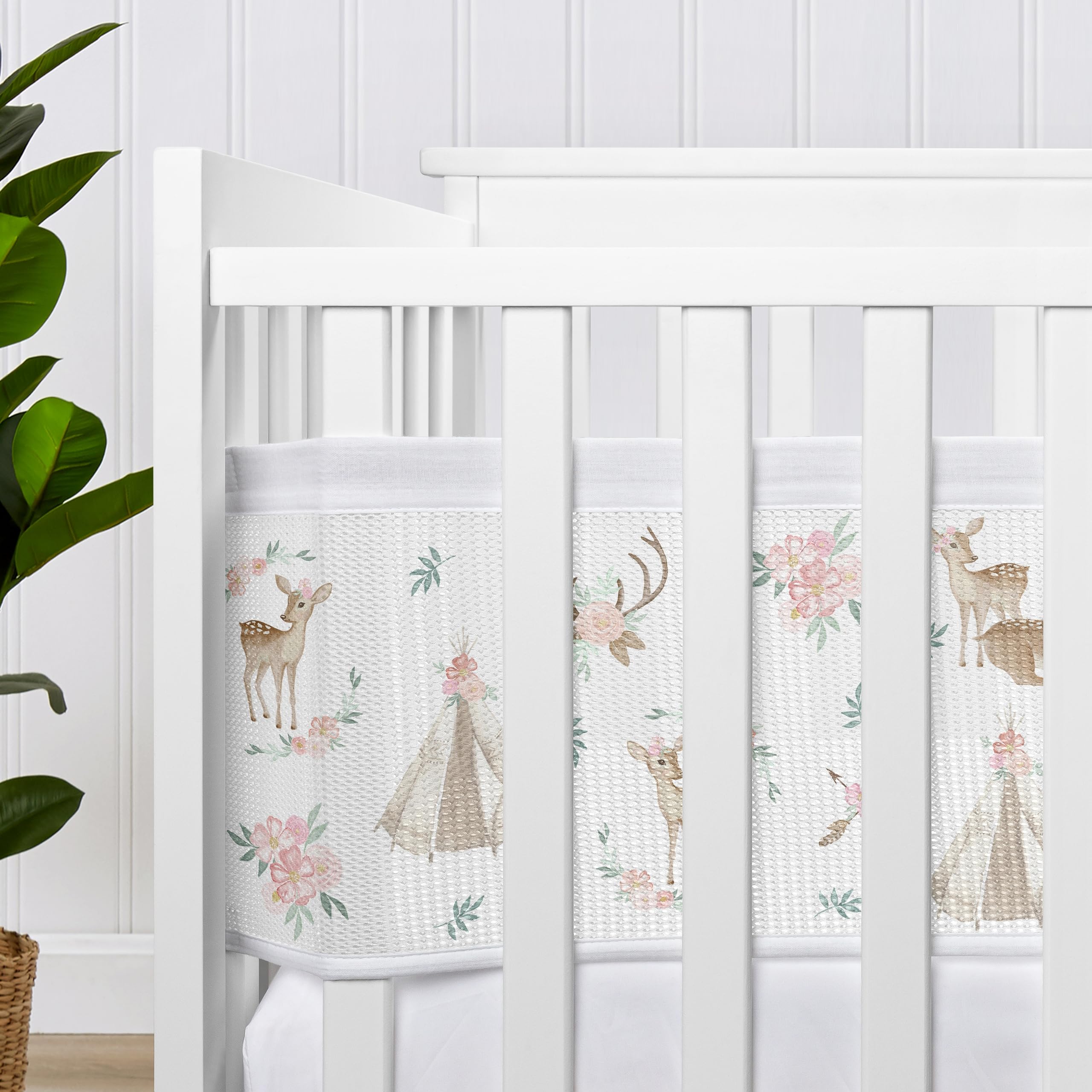 Foto 4 | Forro De Cuna Sweet Jojo Designs, Transpirable, Para Bebés De Woodland Deer - Venta Internacional.