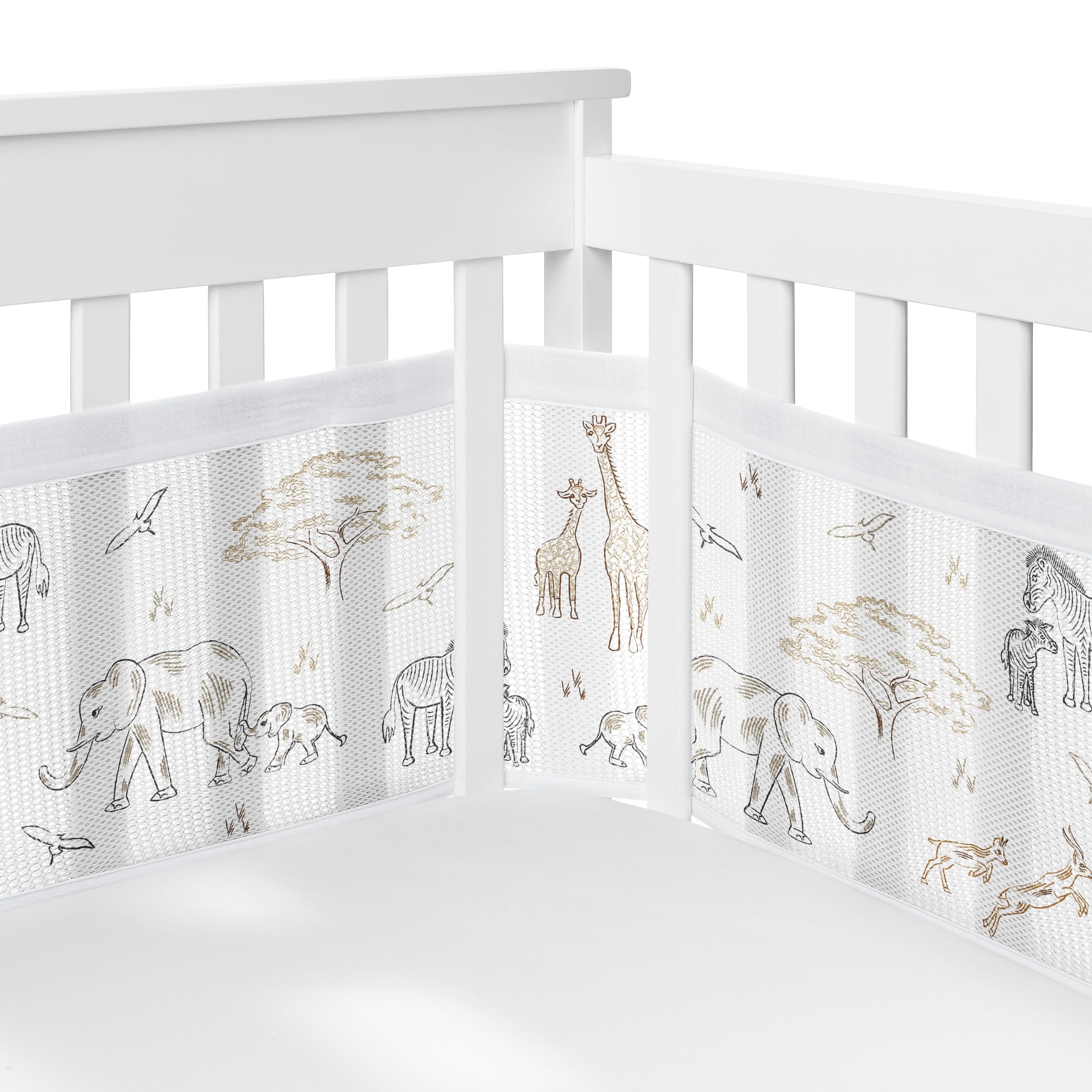 Foto 1 | Forro De Malla Para Cuna Sweet Jojo Designs + Breathablebaby Jungle - Venta Internacional.