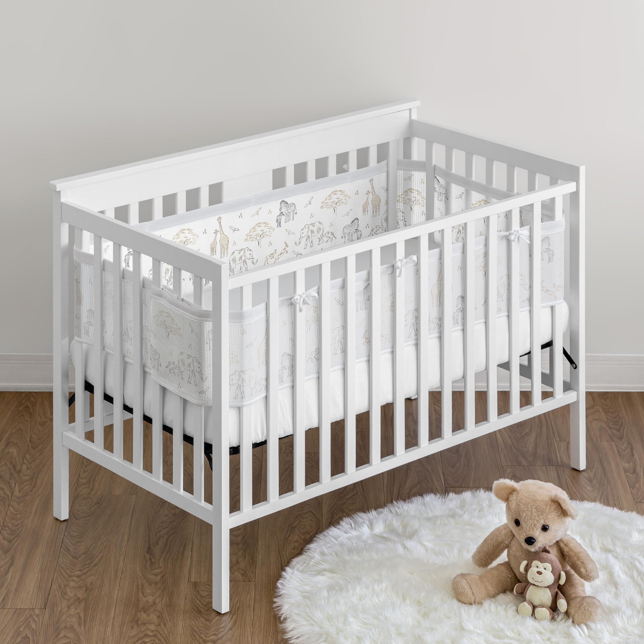 Foto 2 | Forro De Malla Para Cuna Sweet Jojo Designs + Breathablebaby Jungle - Venta Internacional.