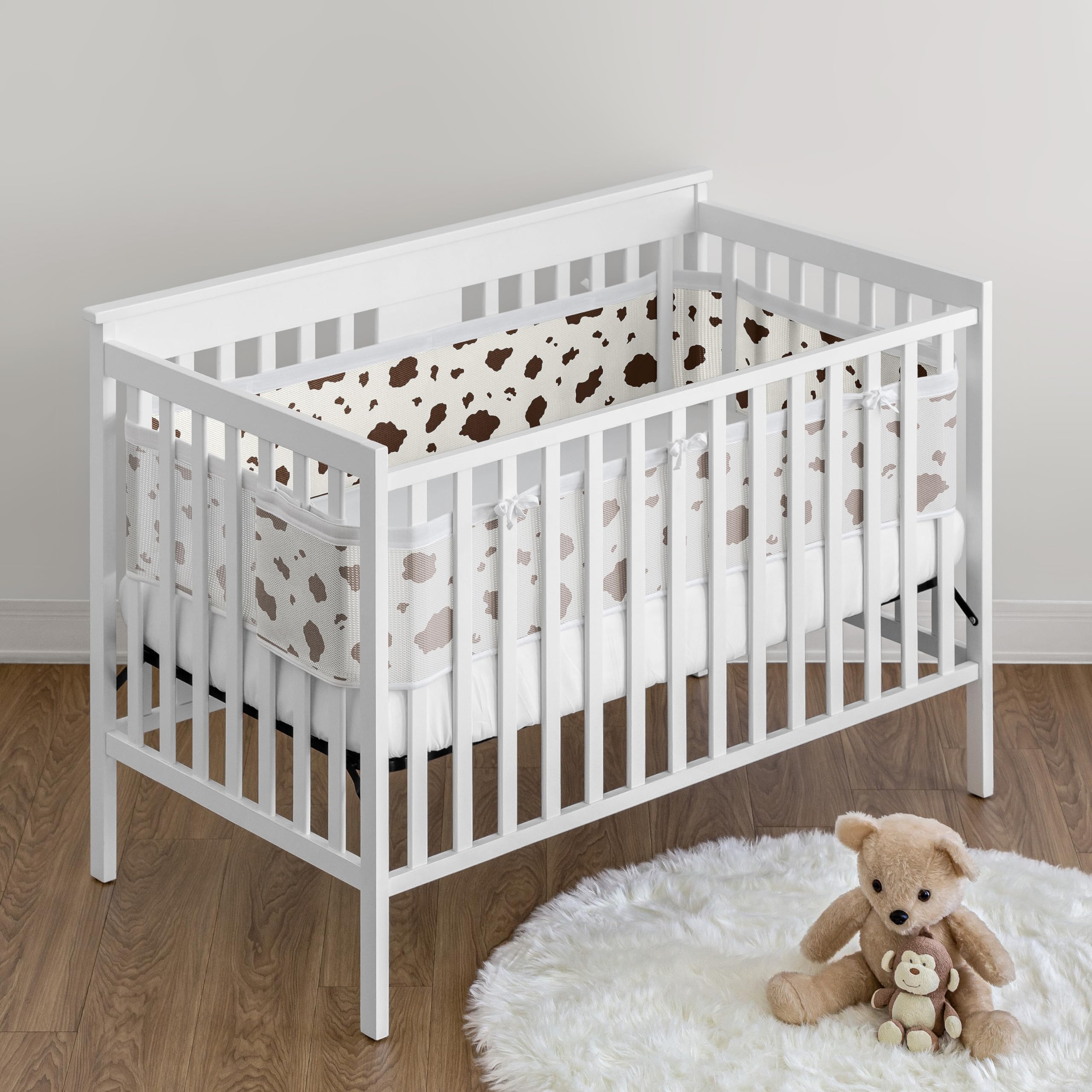 Foto 2 | Forro De Malla Para Cuna Sweet Jojo Designs + Breathablebaby Brown - Venta Internacional.