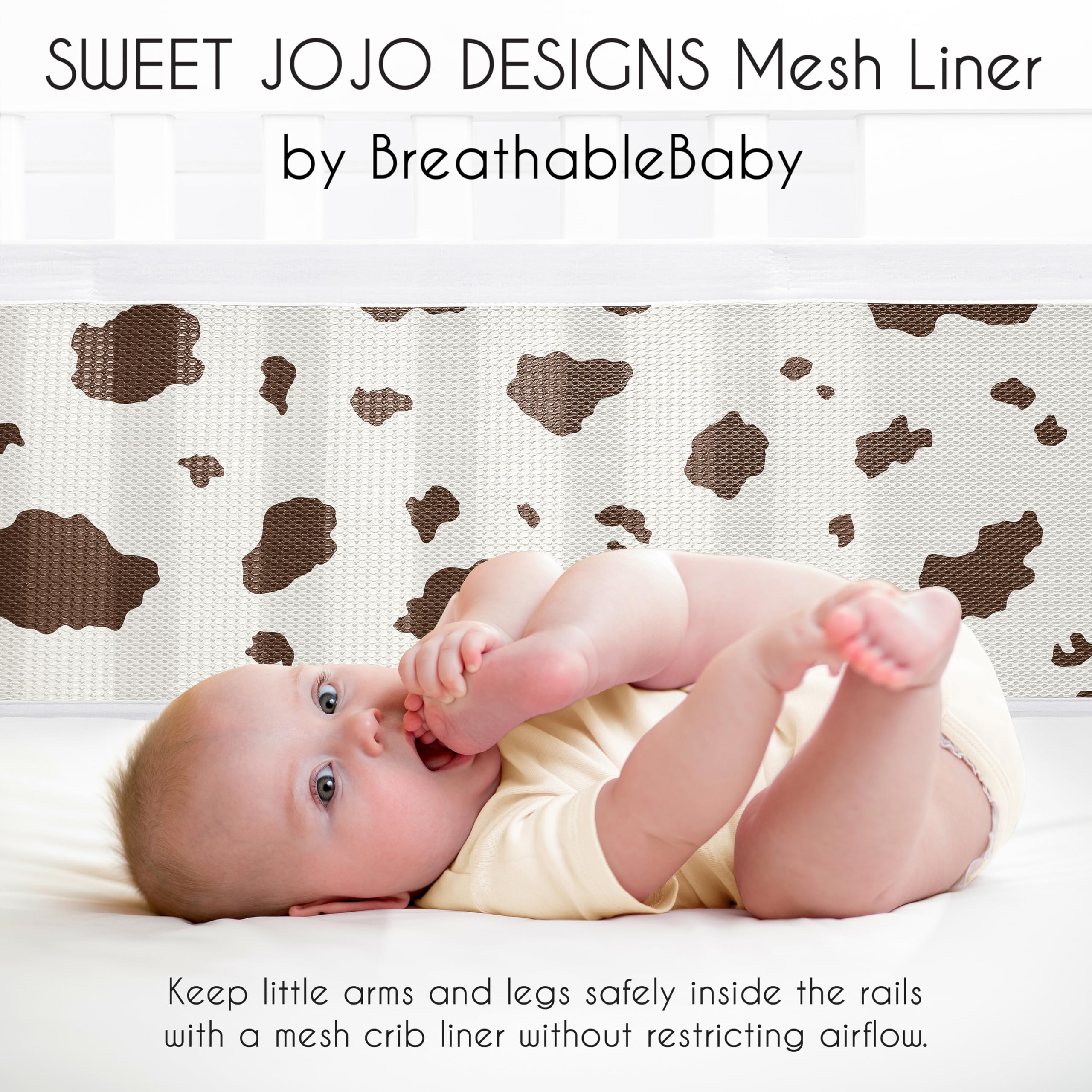 Foto 4 pulgar | Forro De Malla Para Cuna Sweet Jojo Designs + Breathablebaby Brown - Venta Internacional.