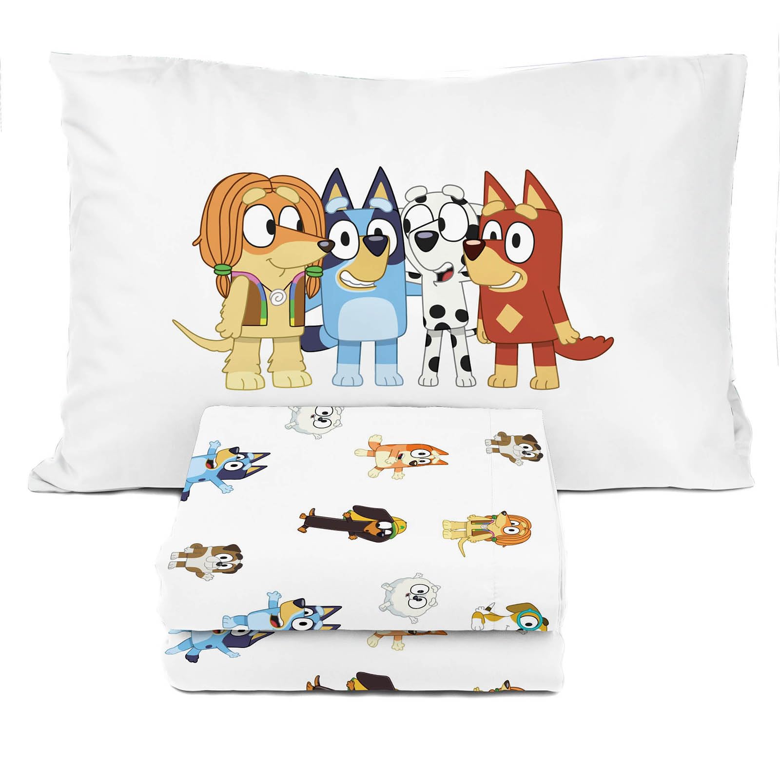 Foto 1 | Juego De Sábanas Sunny Side Up Bluey & Friends Para Niños Pequeños, 3 Piezas - Venta Internacional.