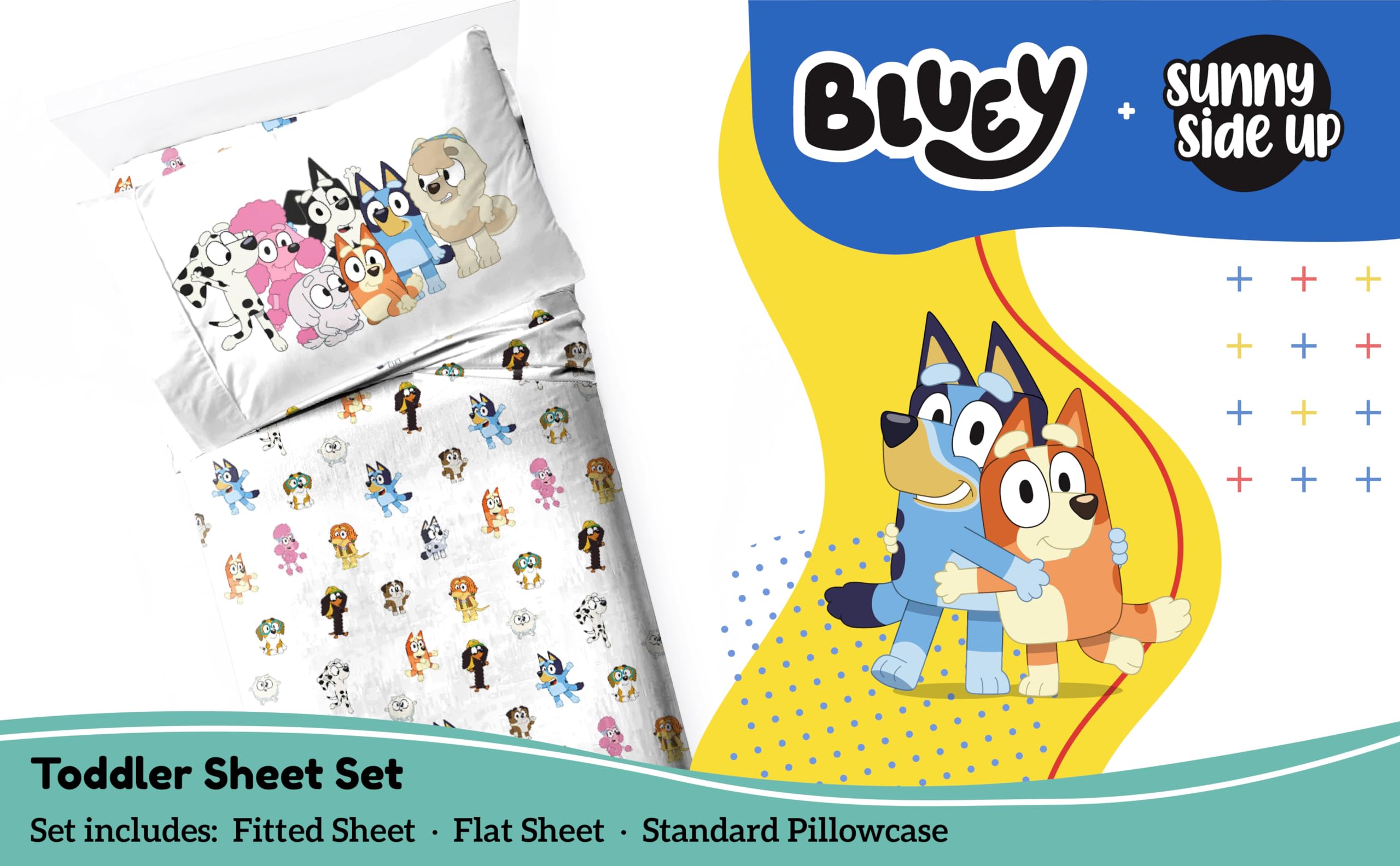 Foto 3 pulgar | Juego De Sábanas Sunny Side Up Bluey & Friends Para Niños Pequeños, 3 Piezas - Venta Internacional.