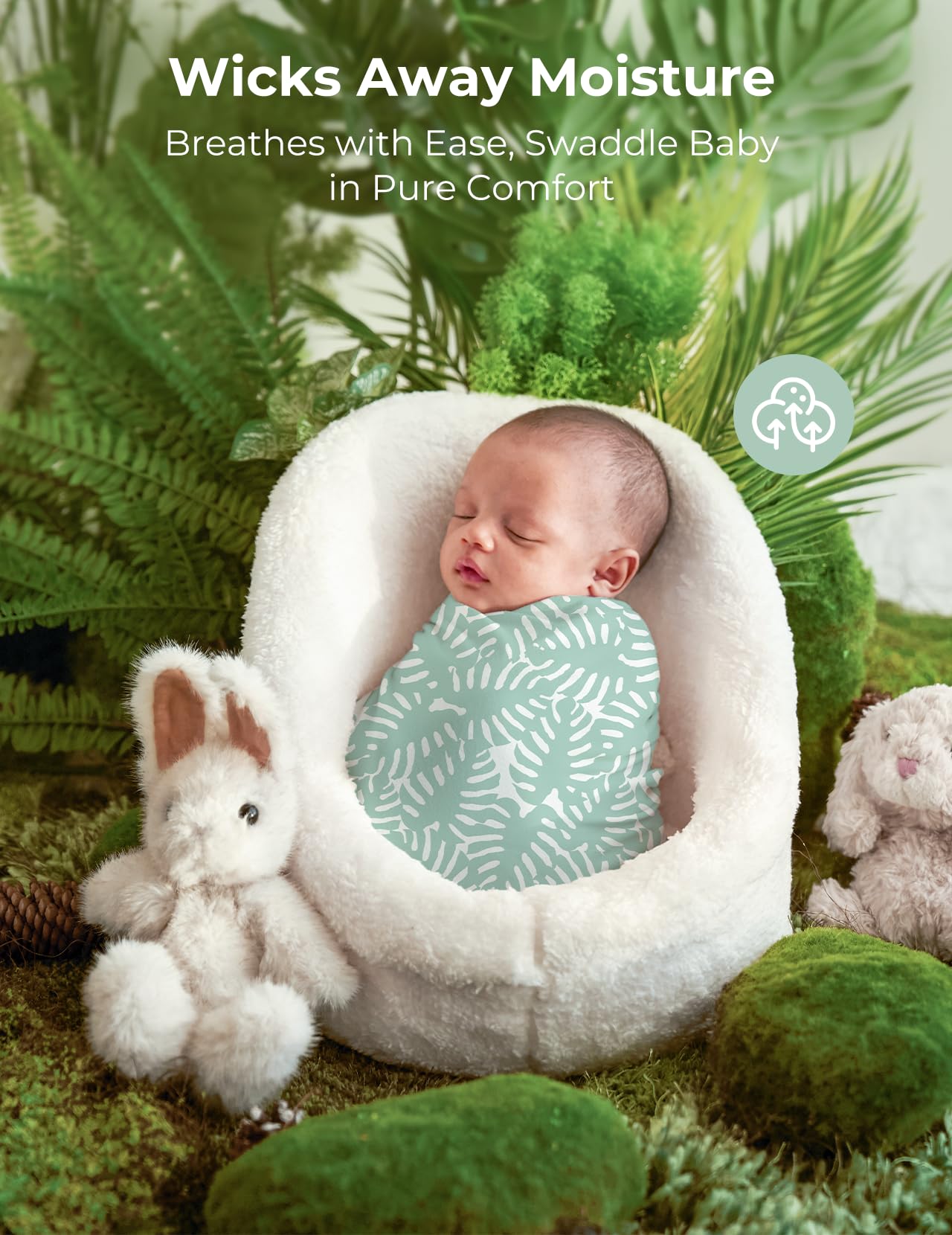 Foto 2 | Manta Para Pañales Momcozy Con Los Mejores Deseos De Jungle Trails & Wild Pals - Venta Internacional.