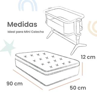 Foto 4 | Juego De Blancos Para Mini Colecho 50x90 Cm Nap Baby Para Bebé (4 Piezas) - Constelaciones