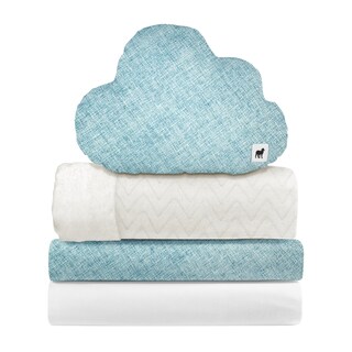 Foto 1 | Juego De Blancos Para Colecho 70x100 Cm Nap Baby Para Bebé (4 Piezas) - Azul Mar