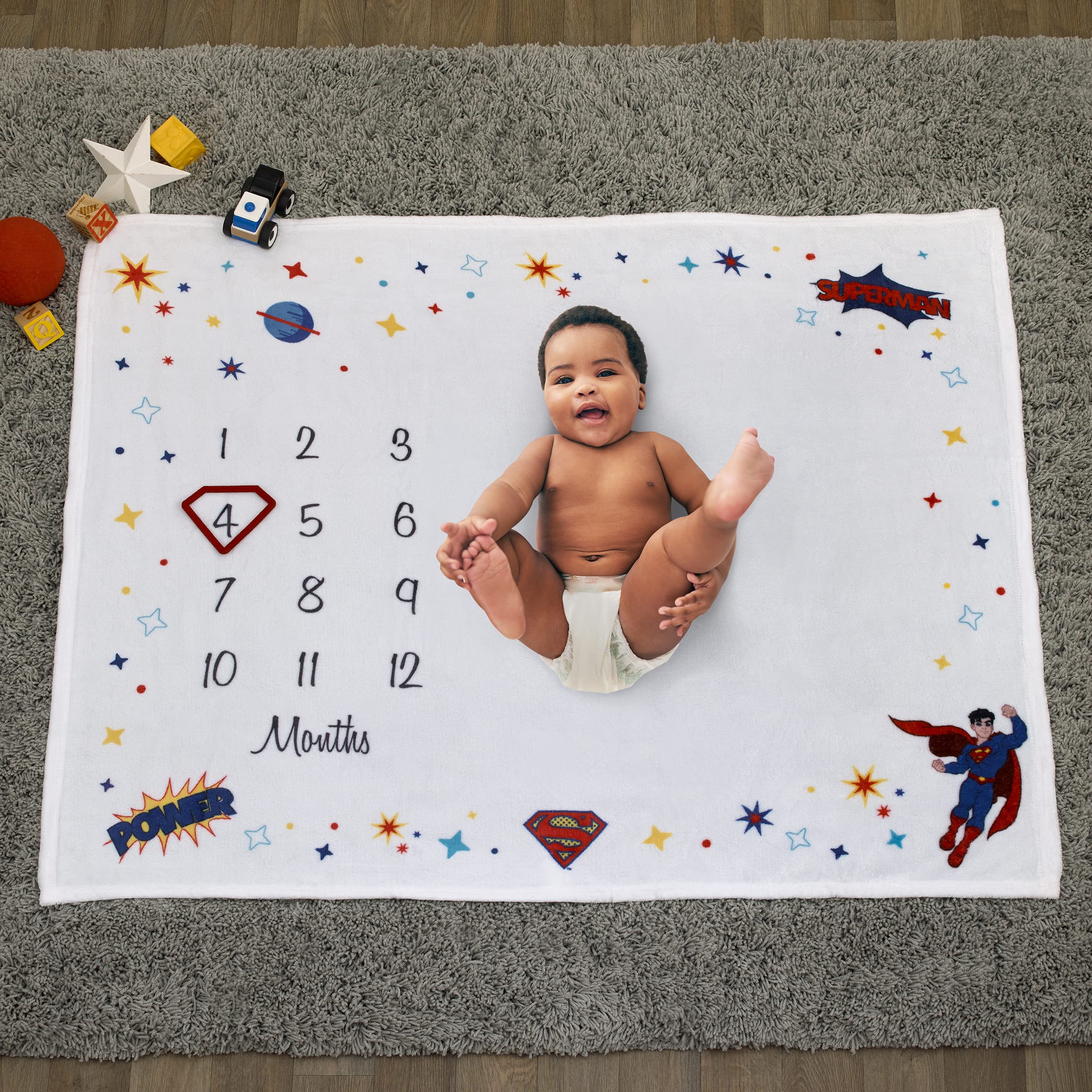 Foto 5 | Manta De Bebé Nojo Everything Kids Warner Brothers Superman - Venta Internacional.