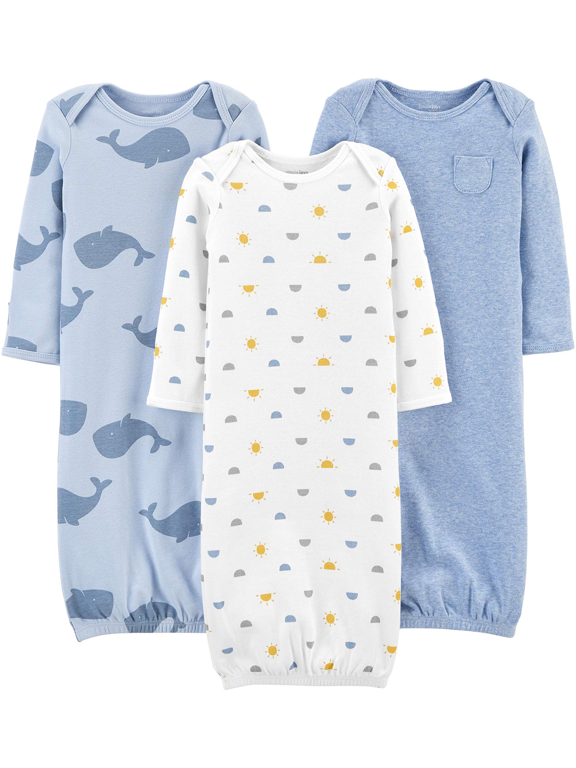 Foto 2 pulgar | Bata De Dormir Simple Joys De Carter's Baby Boys, Algodón, 0-3mx3 - Venta Internacional.
