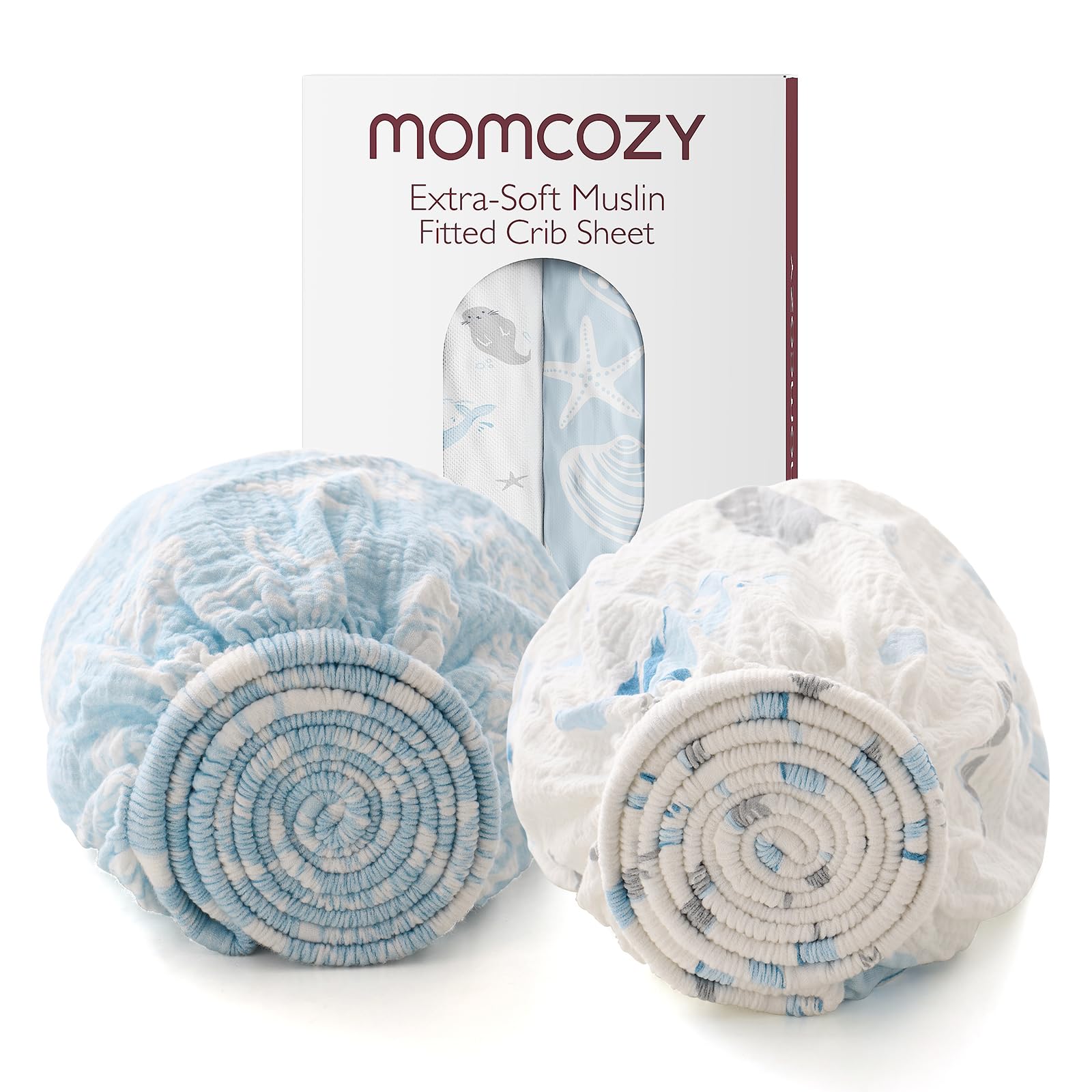 Foto 1 | Sábanas Momcozy De Muselina Ajustables Para Minicuna, 38 X 26 Pulgadas, Paquete De 2 - Venta Internacional.