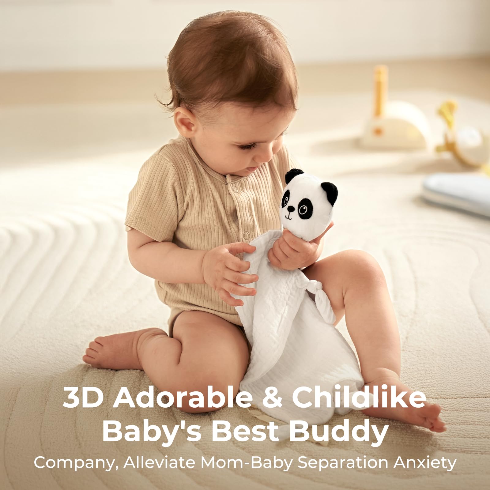 Foto 6 pulgar | Manta De Seguridad Momcozy Loveys Para Bebés, Algodón, 35 Cm, Color Blanco - Venta Internacional.