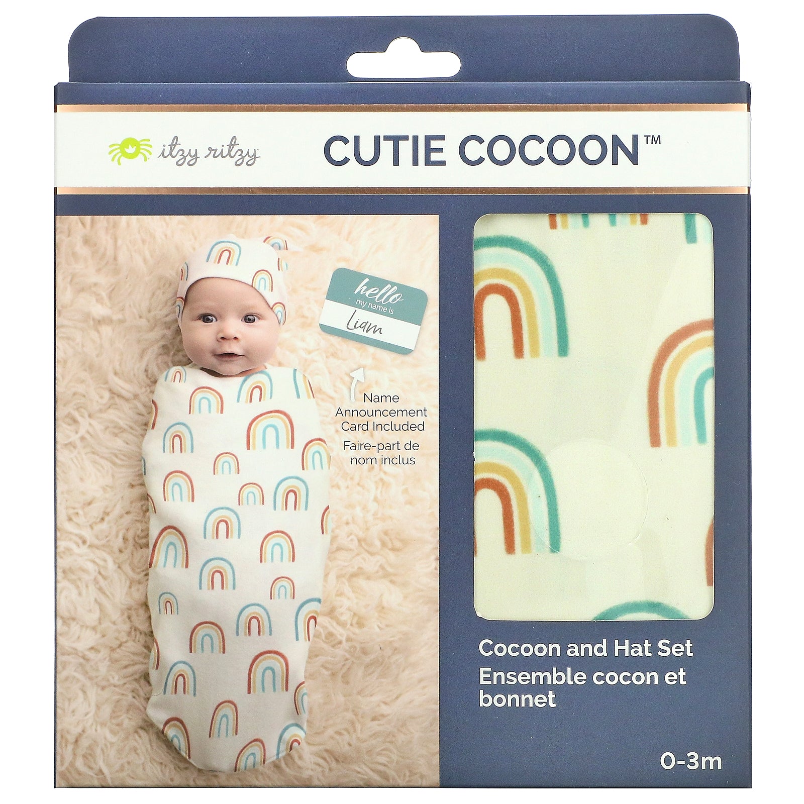 Foto 2 pulgar | Set De Capullo Y Sombrero Itzy Ritzy Cutie Cocoon 0-3 Meses X2 - Venta Internacional.