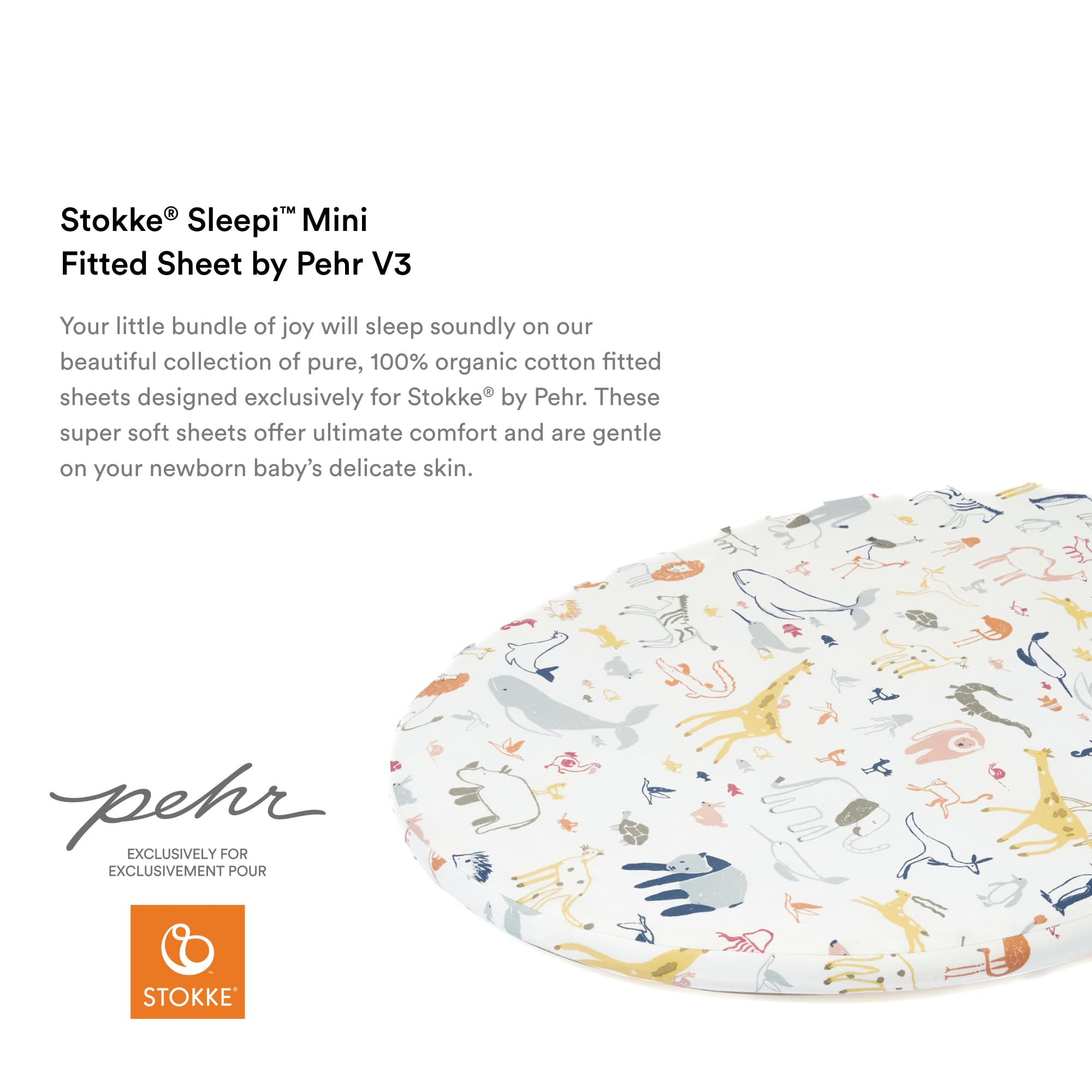 Foto 3 | Sábana Bajera Ajustable Stokke Sleepi Mini Pehr V3 Into The Wild - Venta Internacional.