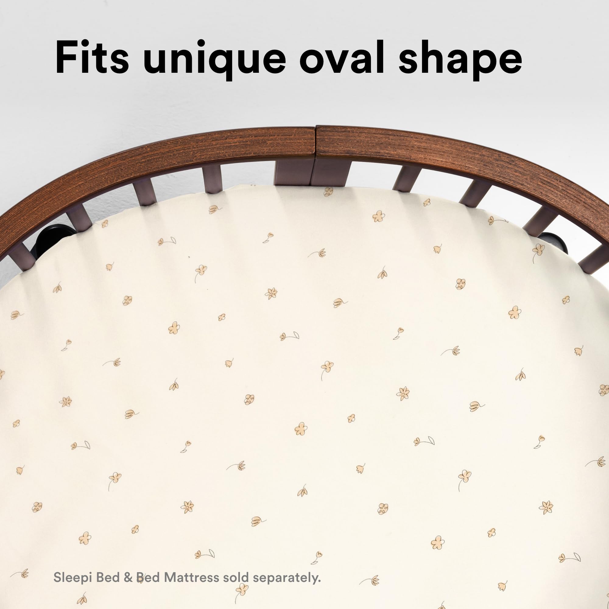 Foto 3 | Sábana Bajera Ajustable Stokke Sleepi V3 Flower Ecru  100% Algodón Percal - Venta Internacional.