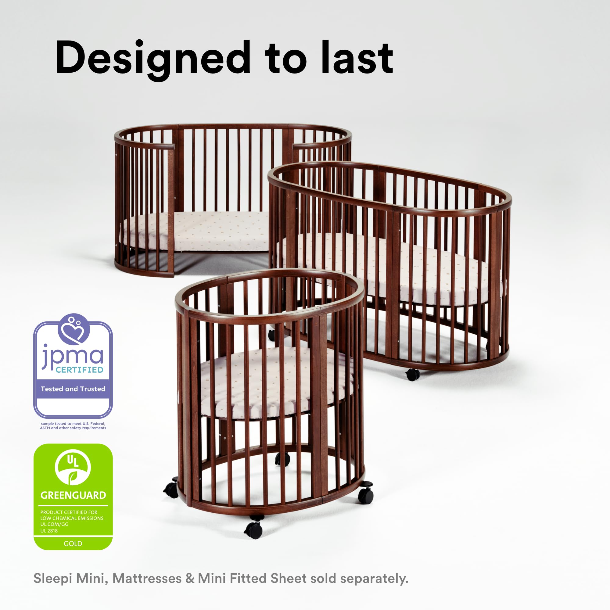 Foto 4 | Sábana Bajera Ajustable Stokke Sleepi V3 Flower Ecru  100% Algodón Percal - Venta Internacional.