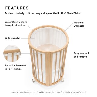 Foto 2 | Forro De Malla Stokke Sleepi Mini V3 Blanco Safe Sleep - Venta Internacional.