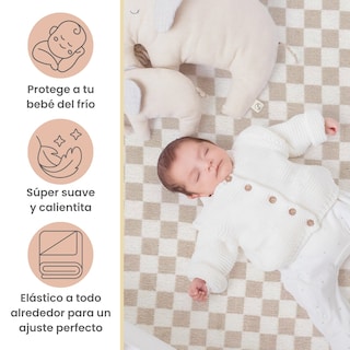 Foto 2 | Sábana De Cajón Para Cama Cuna 95x140cm Nap Baby - Cuadritos