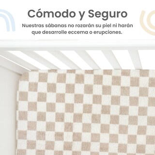 Foto 3 | Sábana De Cajón Para Colecho/corral 70x100cm Nap Baby - Cuadritos