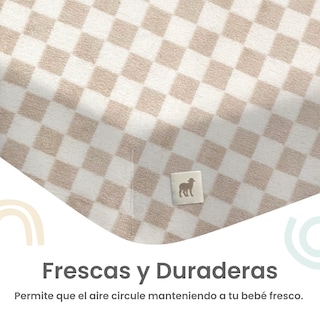 Foto 4 | Sábana De Cajón Para Colecho/corral 70x100cm Nap Baby - Cuadritos