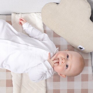 Foto 6 | Juego De Blancos Para Mini Colecho 50x90 Cm Nap Baby Para Bebé (4 Piezas) - Gingham Beige