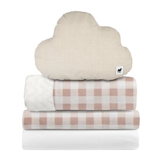 Foto 1 | Juego De Blancos Para Colecho 70x100 Cm Nap Baby Para Bebé (4 Piezas) - Gingham Beige