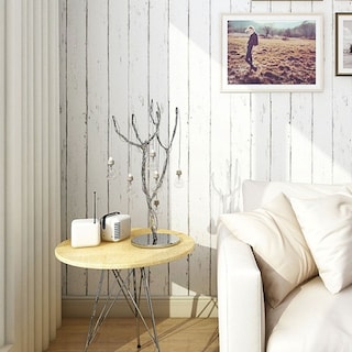Foto 4 | Papel Tapiz Diseño De Madera Blanca Para Una Decoración Minimalista Y Moderna 10m X 45cm